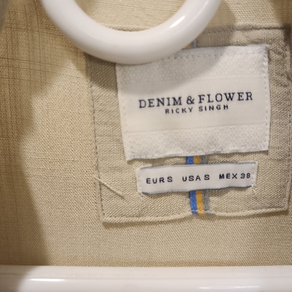 Denim and Flower men's tropical short Sleeves shirt size S - Picture 4 of 7